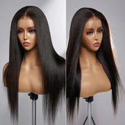Brazilian Silky  Straight Glueless  Human Hair closure  Wig