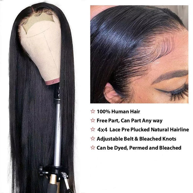 Straight Lace Front Wig  100% Human Hair