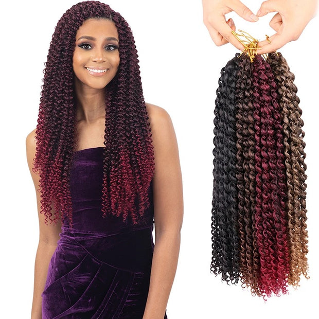 Bella Water wave for Individual Passion Twist Butterfly  Locs  and Curly Hair Crochet braids